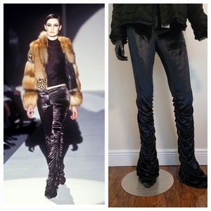 Vintage Gucci Tom Ford 1999 Velvet Waterfall Flare Pants